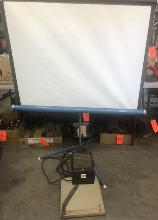 3M co. projector & projection screen 36x29