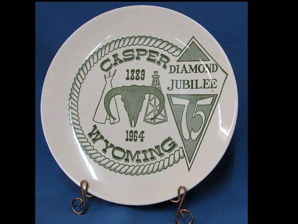 CASPER 1889- 1964 DIAMOND JUBILEE PLATE