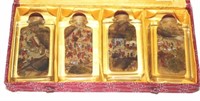 Set four Chinese inside painted snuff bottles