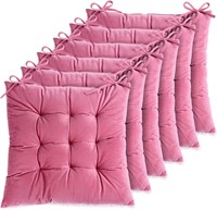 $38  6 Pcs Chair Cushions  16x16 Inch (Pink)