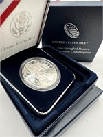 STAR SPANGLED BANNER COMMEM PROOF SILVER DOLLAR