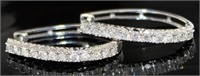 Brilliant 1.00 ct Natural Diamond Hoop Earrings