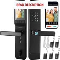 $146  Smart Door Lock- Wi-Fi  Video  App  Black
