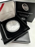 2011 SEPTEMBER 11 9/11 NATL MEDAL PROOF SILVER