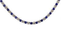 Quality 9.60 ct Sapphire & Diamond Necklace