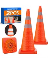 [2 Pack]28 Inch Collapsible Traffic Safety Cones