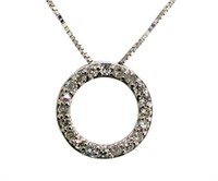 10k Gold Lab Diamond Circle of Life Necklace