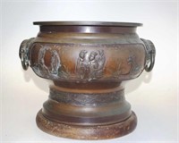 Japanese bronze hibachi