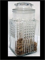 NICE JAR WITH LOTS OF RATTLE SNAKE RATTLES