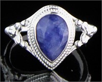 Pear Cut 2.00 ct Natural Sapphire Ring