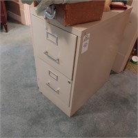 TWO DRAWER FILING CABINET AND CONTENTS OF CLOSET