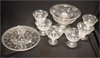 Quantity of various Stuart crystal dessert ware