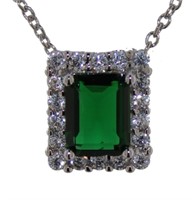 Emerald Cut 3.50 ct Emerald Pendant