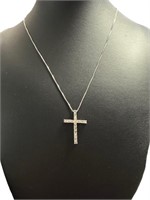 Brilliant 1/2 ct Diamond Simple Cross Necklace