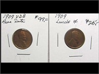 1909-VDB & 1909 LINCOLN CENTS
