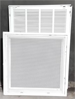 White Steel Return Air Grilles, Largest 32" x 22"