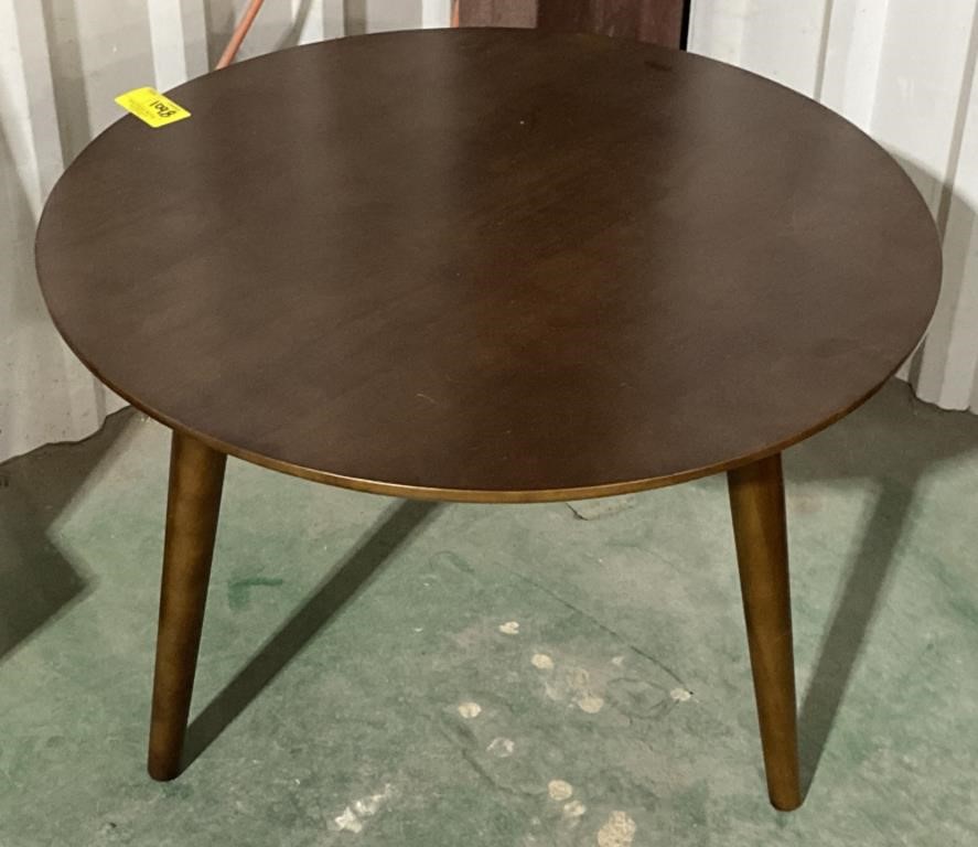 Wooden Round Side Table, 23x16in