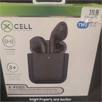 XCell X-Pods Earbuds W/ Charging Case Black TW5.0S