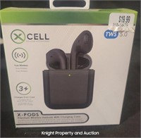 XCell X-Pods Earbuds W/ Charging Case Black TWS5.0