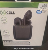 XCell X-Pods Earbuds W/ Charging Case Black TWS5.0