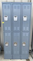 Metal 6 Compartment Locker Unit,