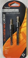 POWERUP: Stereo Auxiliary Cable  BLK