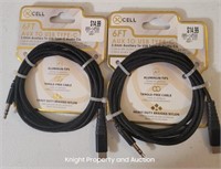 2 Xcell 3.5mm AUX to USB Type-C Audio "Gold"