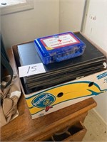 Box of Plastic, Card Board & First Aid Kit