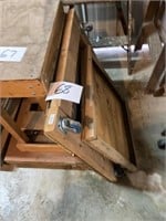 Wood Stand on Rollers