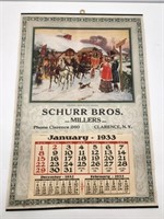 Schurr Brothers 1933 Calendar