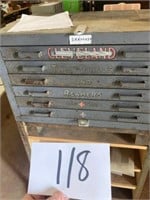 Cleveland Drill & Reamer Cabinet on Cart