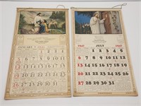 1941 & 1947 Funeral Home Calendars