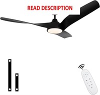 $130  56 Outdoor Ceiling Fan with Lights  Black
