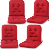 $106  Chunful 4Pk Tufted Chair Cushions  Wine Red
