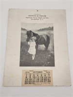 Havens & Fisler 1916 Calendar