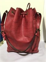 LOUIS VUITTON Shoulder Bag  Leather Red