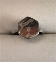 Rhodochrosite 925 stamped ring sz.5 Retail: $42