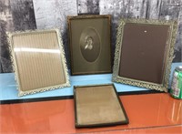 Brass & wood picture frames