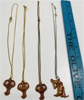 (4) Vintage E.T. Necklaces