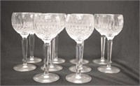 Ten Waterford crystal "Colleen" hock glasses