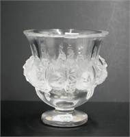 Lalique France Crystal Dampierre vase