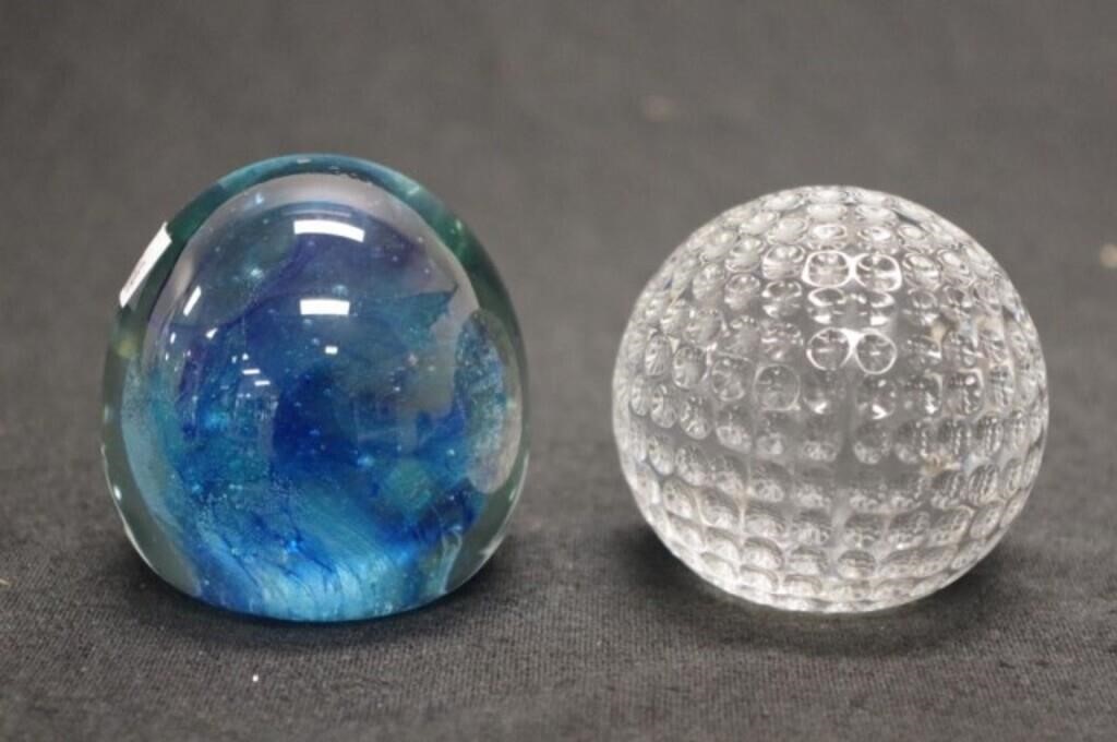 Waterford crystal golf ball paperweight