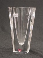 Orrefors Sweden heavy crystal glass table vase