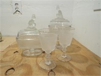 Vintage Candy Dishes, Glasses