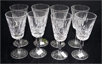 Eight Waterford "Lismore" port glasses