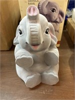 Elephant savings bank 11” tall