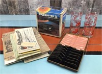 Lot of vtg. & ephemera, deck book