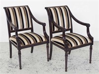Pair of Casa Mia painted timber armchairs