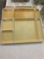 three Tupperware trays