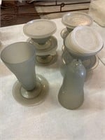 assorted Tupperware cups